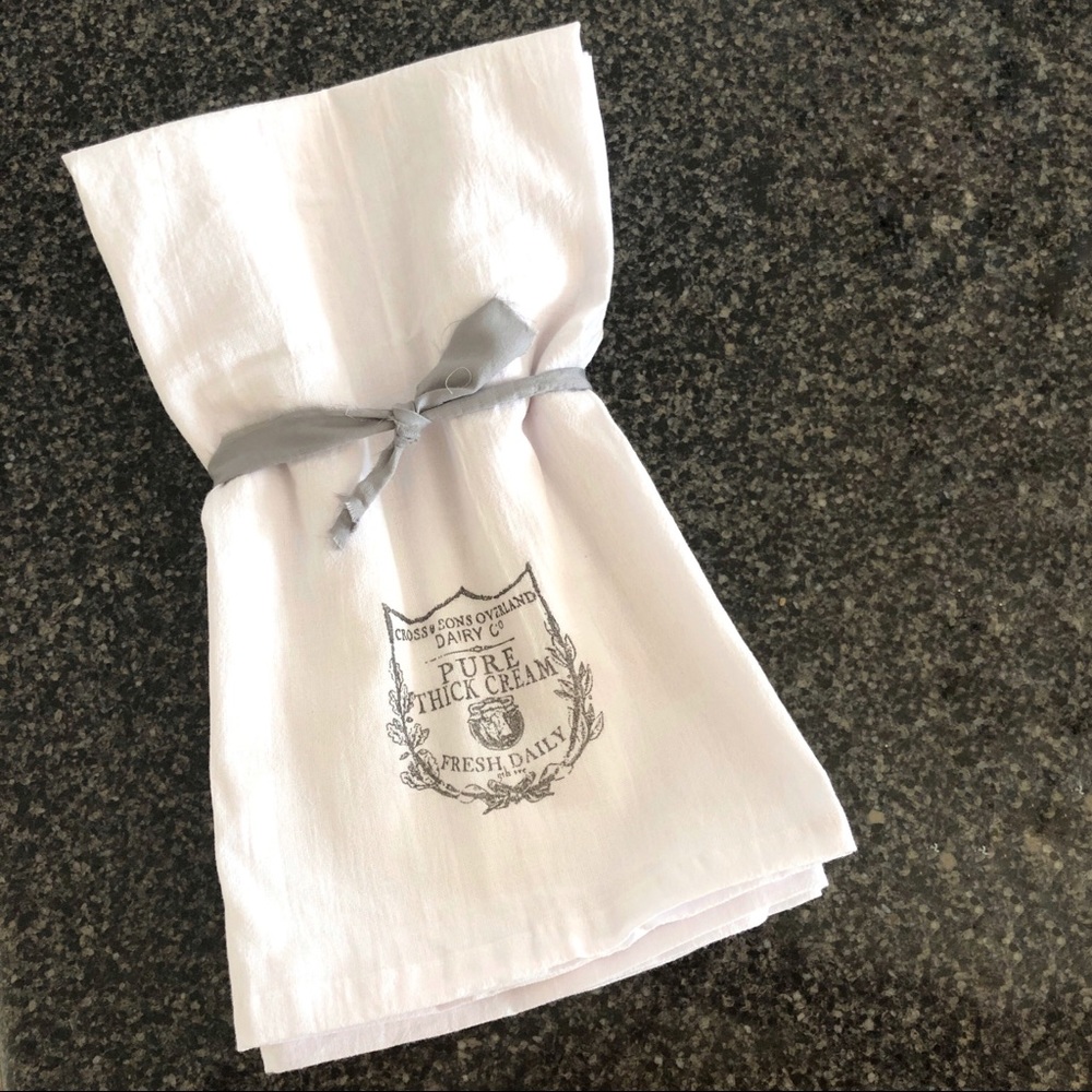 BUNDLE FRENCH FARMHOUSE FRENCH CREAMERY MODERN FARMHOUSE WHITE COTTON TO… - Picture 8 of 13